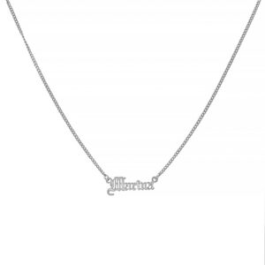 personalised nameplate silver 925 necklace pendant