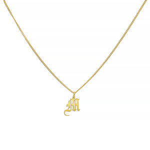 personalised monogram silver gold necklace pendant