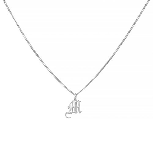 personalised monogram silver necklace pendant