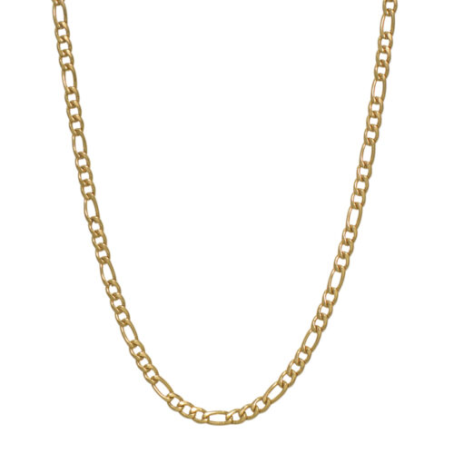 classic figaro style chain necklace minimal simple gold stainless steel