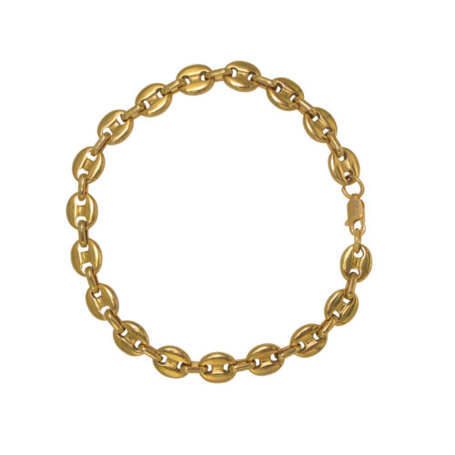 classic gucci link style bracelet gold unisex simple minimal stainless steel jewellery