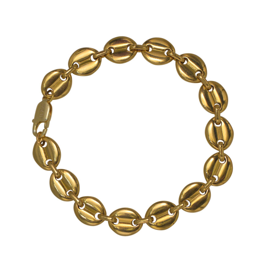 gucci link bracelet gold everyday stainless steel on white background