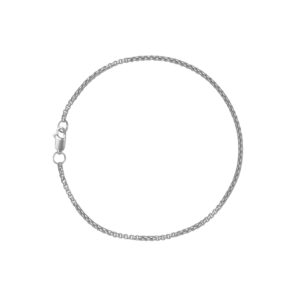 thin cube link bracelet silver minimal everyday waterproof jewellery unisex