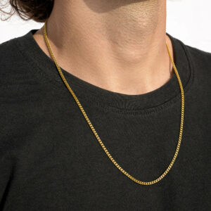 sterling silver curb chain gold plated vermeil