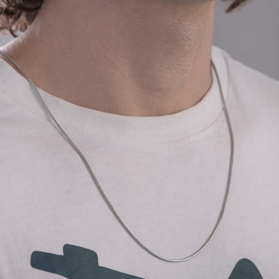 snake chain necklace chain stainless steel waterproof silver gold ayezi jewellery unisex minimal