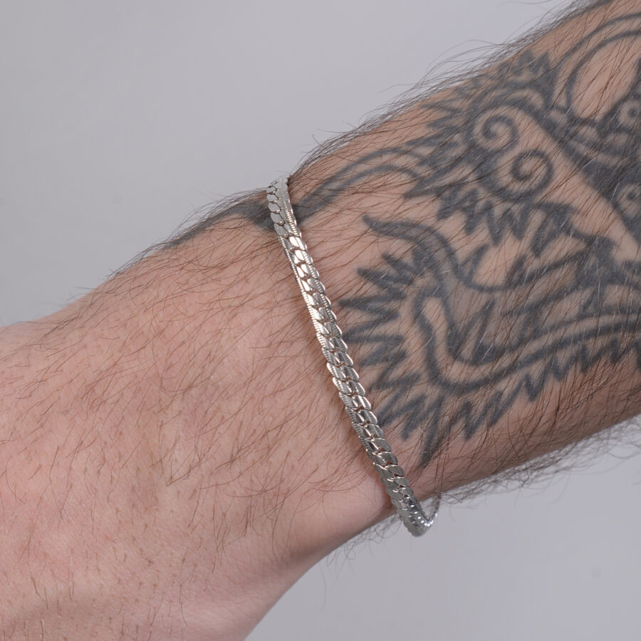 classic small snake chain bracelet stainless steel waterproof silver gold ayezi jewellery unisex minimal