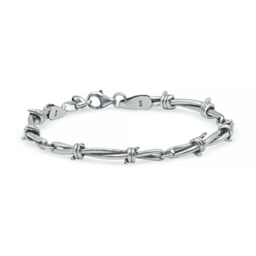 barbwire bracelet sterling silver 925