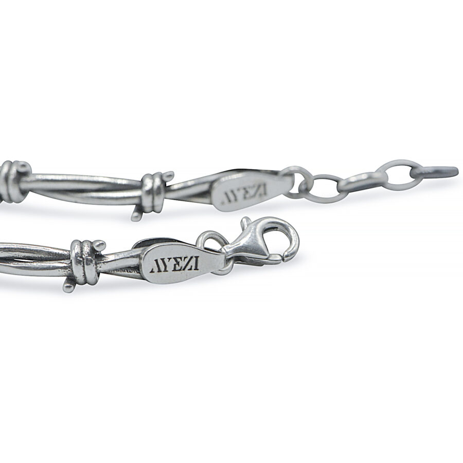 barbwire bracelet sterling silver ayezi clasp