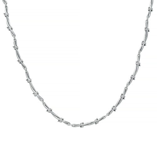 Sterling silver barbwire chain