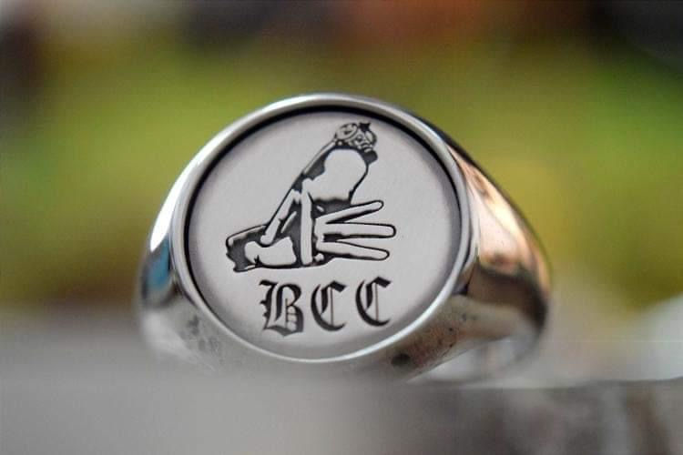 custom handmade silver 925 gold plated ring for BCC