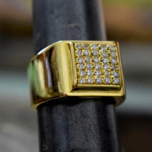 custom handmade silver 925 gold plated ring