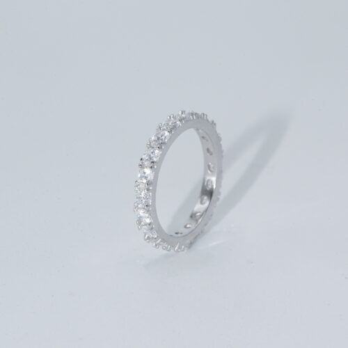 riviera diamond infinity silver ring
