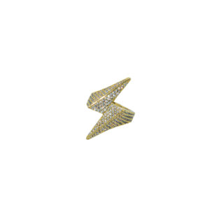 iced out bolt ring yellow gold